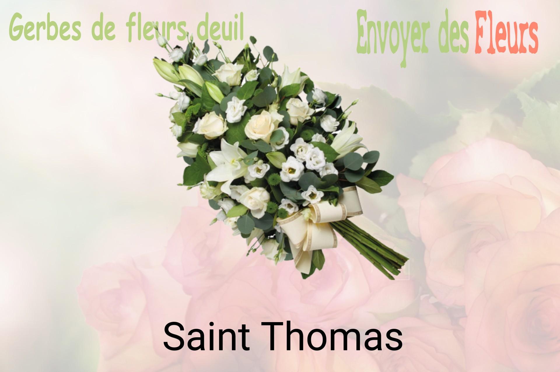 Gerbe de fleurs de deuil livrée à Saint-Thomas